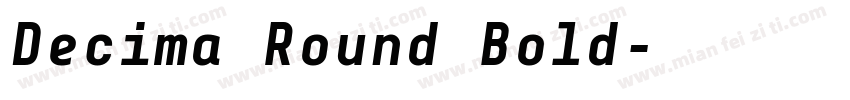Decima Round Bold字体转换